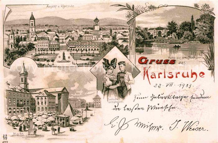 Karlsruhe Baden Markt Stadtgarten