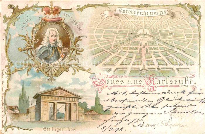 Karlsruhe Baden Carl Wilhelm Portrait oettlinger-Tor