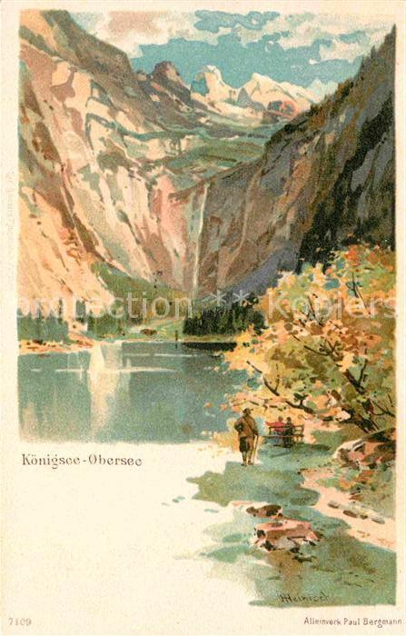 Koenigsee Berchtesgaden Obersee Kuenstlerkarte