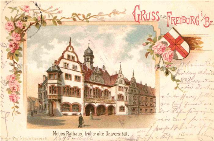 Freiburg Breisgau Neues Rathaus frueher alte Universitaet