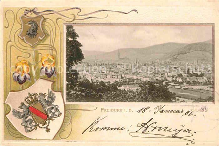 Freiburg Breisgau Blick vom Loretto