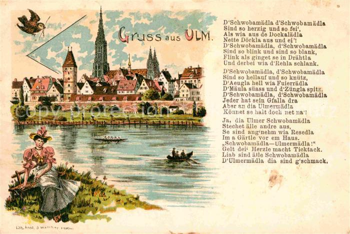 Ulm Donau Donaupartie mit Muenster