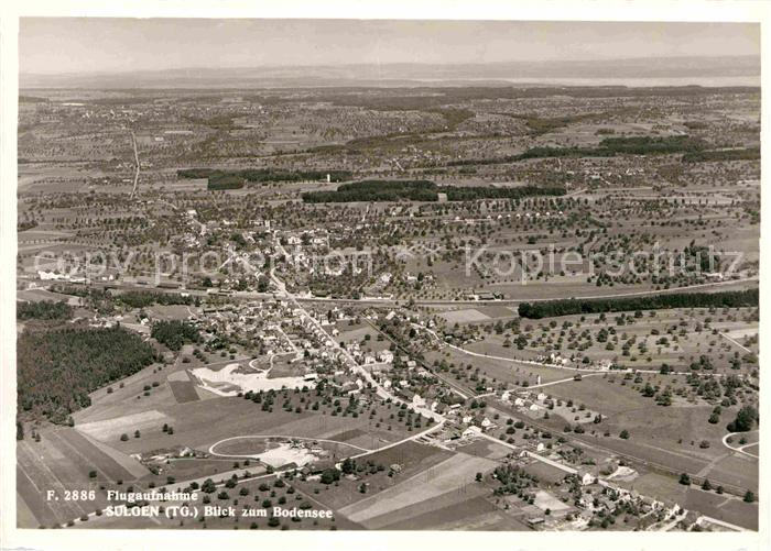 Sulgen Bischofszell Fliegeraufnahme mit Bodensee