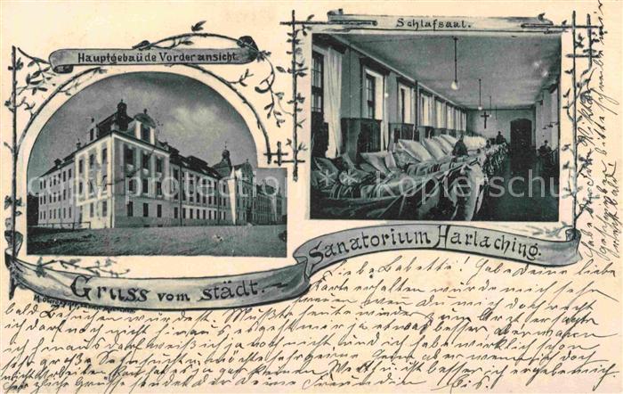 Muenchen Bayern Sanatorium Harlaching Hauptgebaeude Schlafsaal