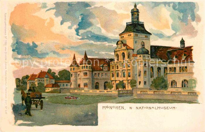 Muenchen Bayern Nationalmuseum Kuenstlerkarte