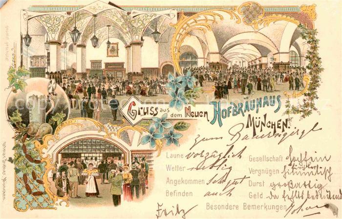 Muenchen Bayern Neuen Hofbraeuhaus