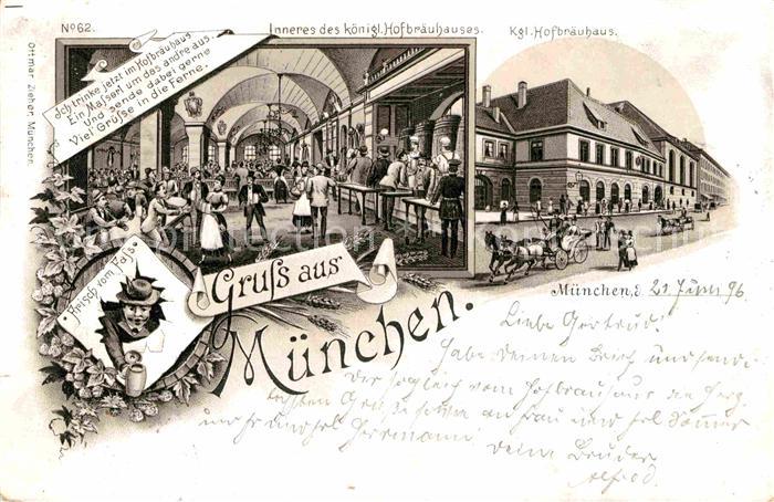 Muenchen Bayern Kgl. Hofbraeuhaus Inneres