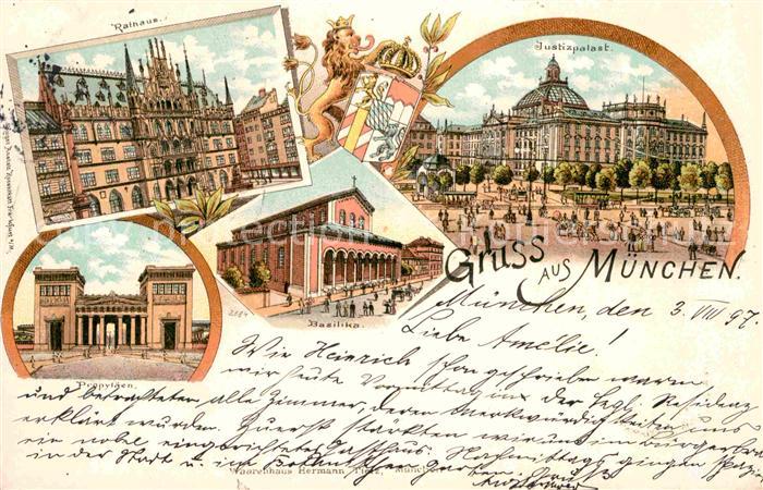 Muenchen Bayern Justizpalast Basilika Rathaus