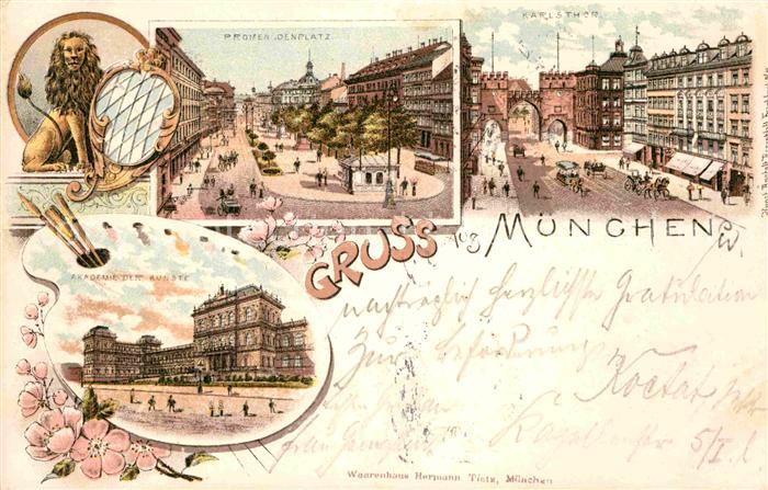 Muenchen Bayern Karlstor Akademie der Kuenste