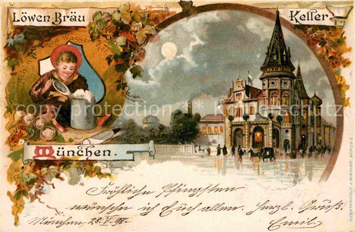 Muenchen Bayern Loewen-Braeu-Keller