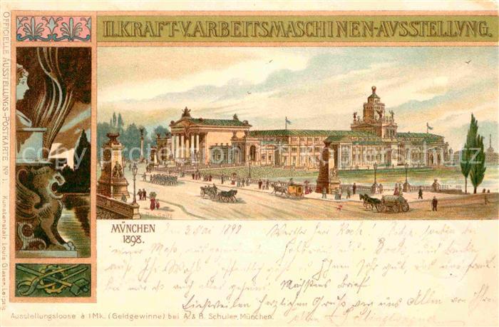 Muenchen Bayern II. Kraft- Arbeitsmaschinen-Austellung