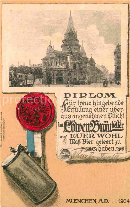 Muenchen Bayern Loewen-Braeu-Keller