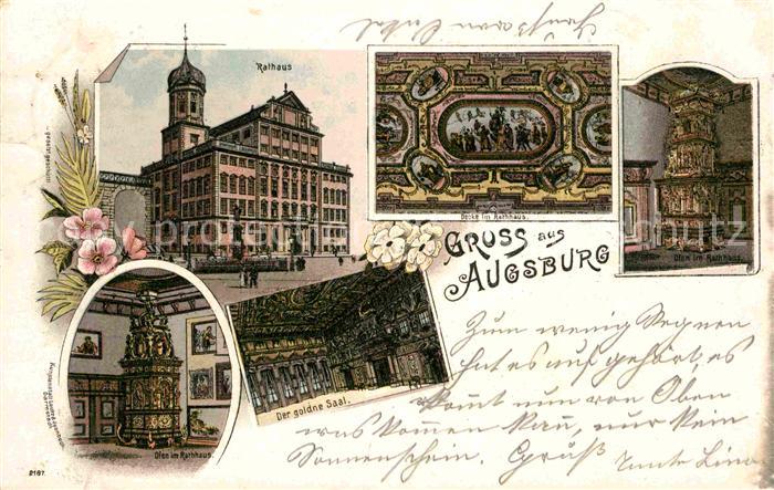 Augsburg Rathaus Goldene Saal Ofen Decke