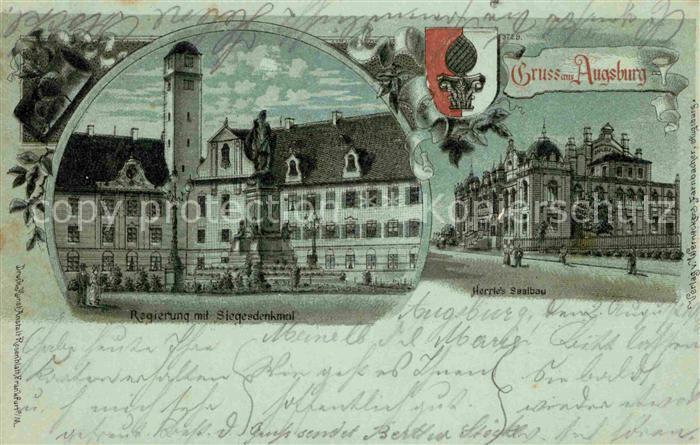 Augsburg Regierung Siegesdenkmal Herrles Saalbau