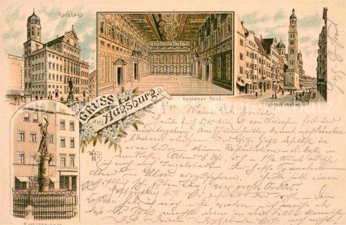 Augsburg Perlachturm Rathaus Goldener Saal