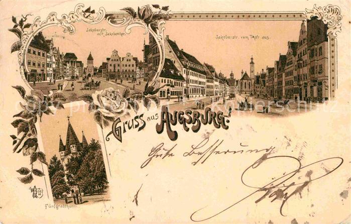 Augsburg Jakoberstr. Jakobertor Fuenfgratturm