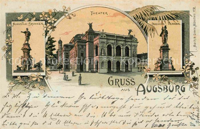 Augsburg Friedensdenkmal Theater Augustus-Brunnen