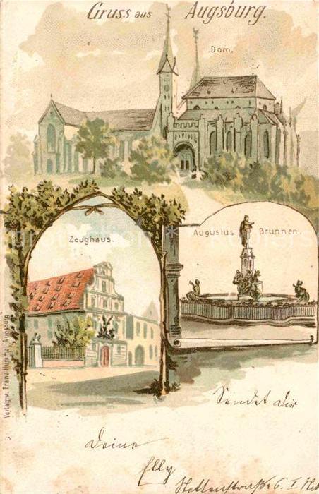 Augsburg Dom Augustusbrunnen Zeughaus