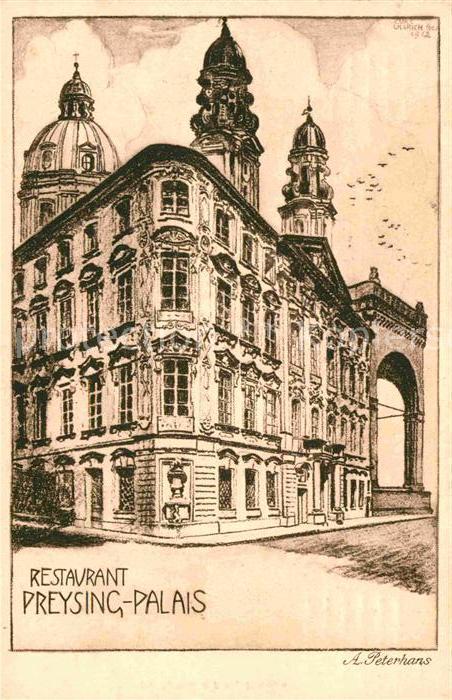 Muenchen Bayern Restaurant Preysing-Palais