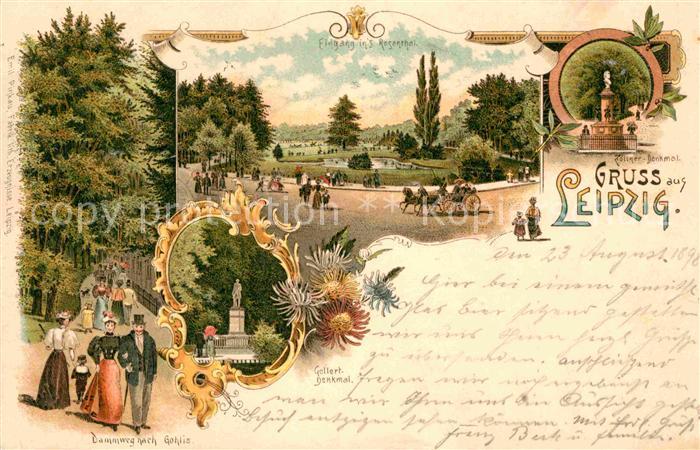 LEIPZIG Sachsen Rosenthal Dammweg Gellert-Denkmal