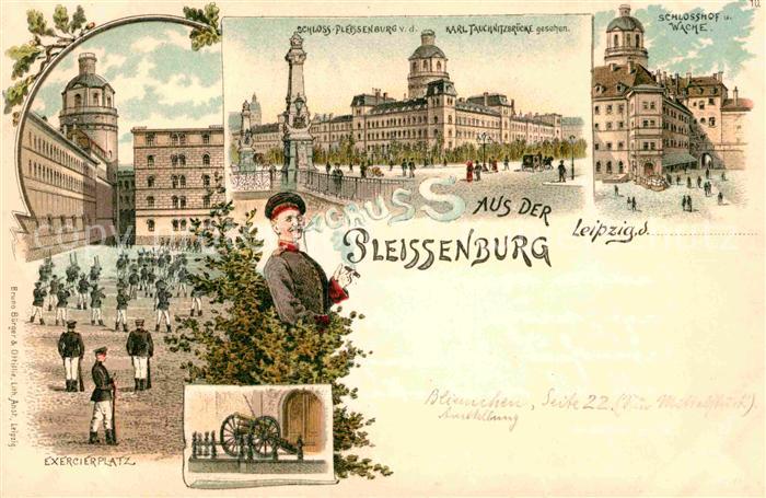 LEIPZIG Sachsen Pleissenbug Schlosshof Wache Exercierplatz