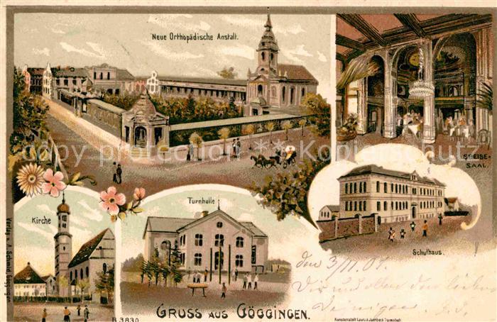 Goeggingen Bayern Neue Orthopaedische Anstalt Speisesaal Kirche Turnhalle