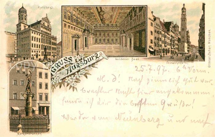 Augsburg Rathaus Perlachturm Goldener Saal