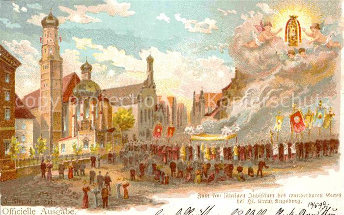 Augsburg Hl. Kreuz Kuenstlerkarte J. Ringler u. Sohn