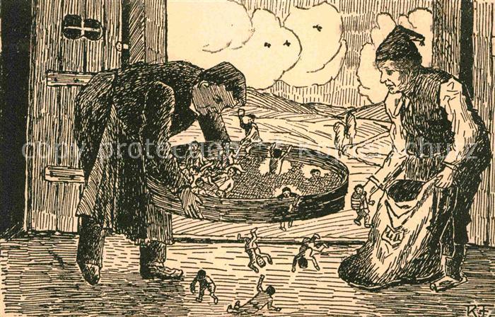 Offenburg Kuenstlerkarte R. F. Realschule Einjaehriges