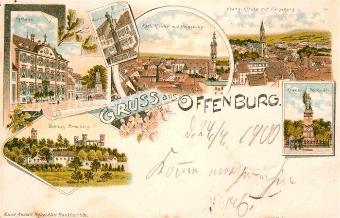 Offenburg Katholische evangelische Kirche Kriegerdenkmal Schloss Ortenberg