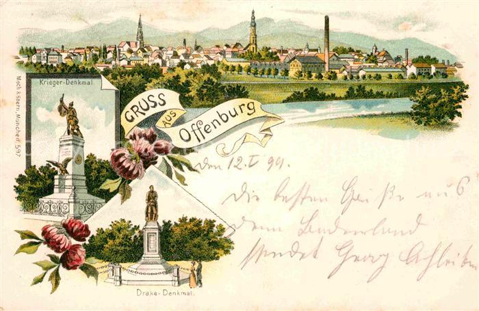 Offenburg Drake-Denkmal Krieger-Denmal