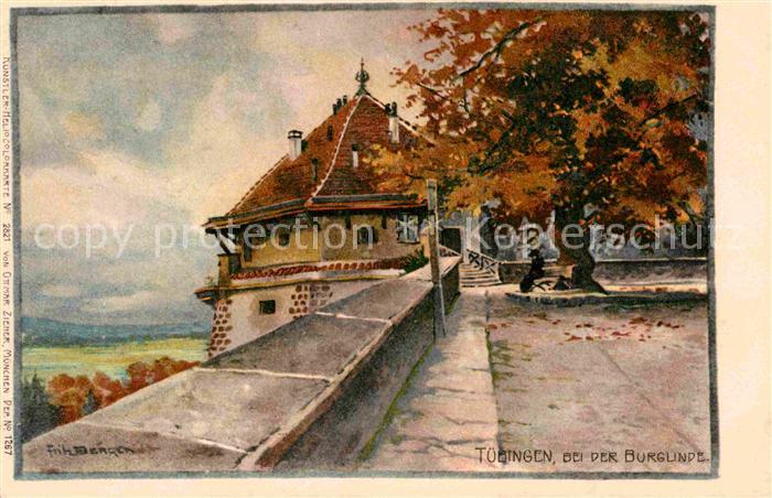 TueBINGEN BW Burglinde Kuenstlerkarte Fritz Bergen