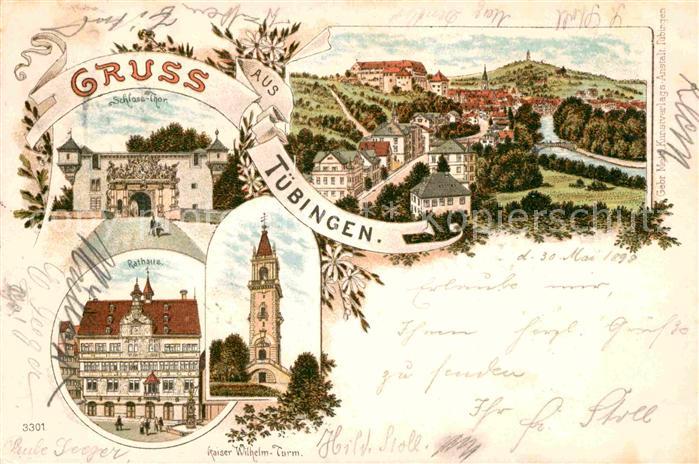 TueBINGEN BW Rathaus Schloss-Tor Kaiser Wilhelm Turm