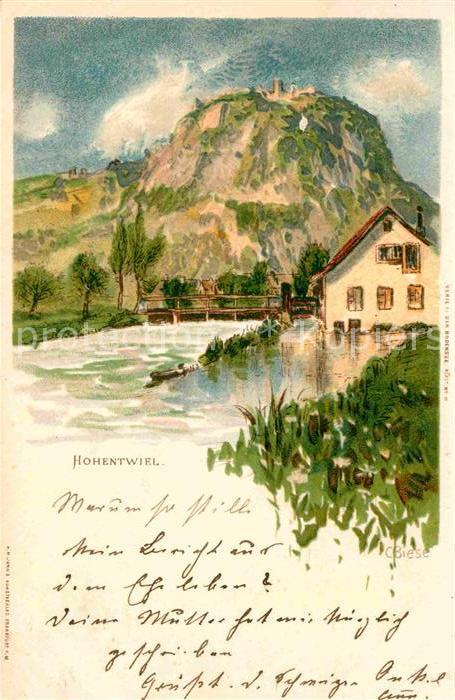 Hohentwiel Kuentlerkarte C. Biese