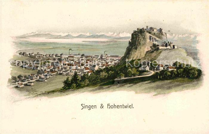 Singen Hohentwiel Kuentlerkarte