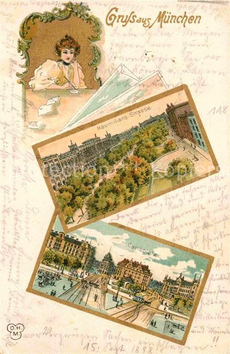 Muenchen Bayern Maximilians Strasse Carlsplatz