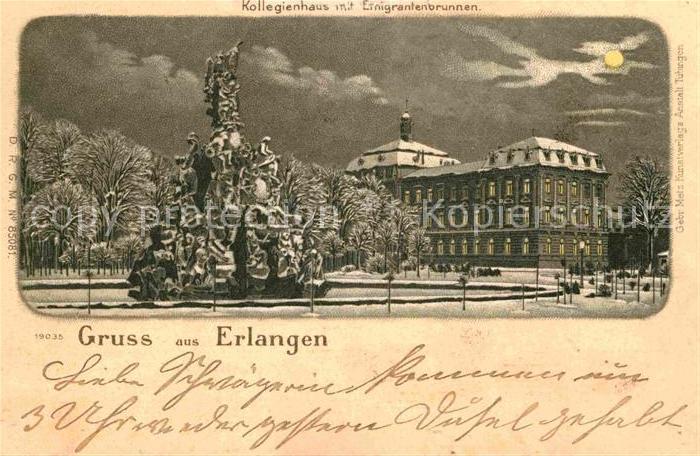 ERLANGEN Bayern Kollegienhaus Emigrantenbrunnen