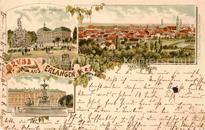 ERLANGEN Bayern Universitaet Collegiengebaeude Kunstbrunnen