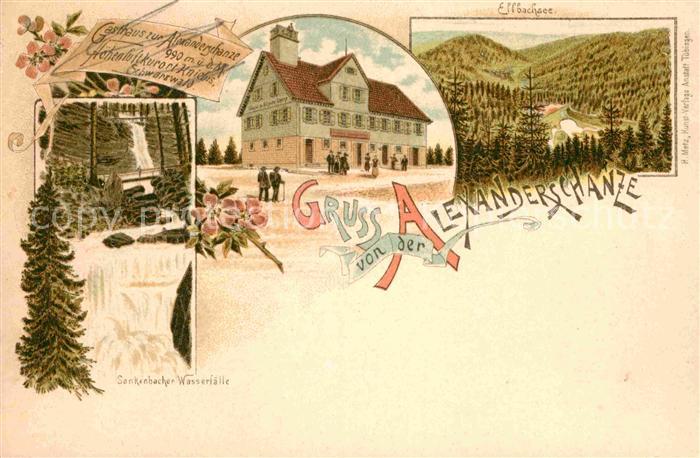 FREUDENSTADT BW Alexanderschanze Gasthaus Sankenbach-Wasserfaelle