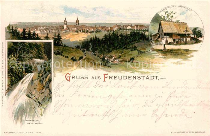 FREUDENSTADT BW Sankenbach-Wasserfaelle Schwarzwaelder Bauernhaus