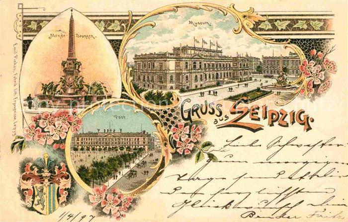 LEIPZIG Sachsen Post Museum Mendebrunnen