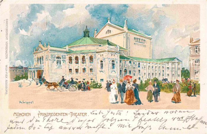 Muenchen Bayern Prinzregenten-Theater Kuenstlerkarte