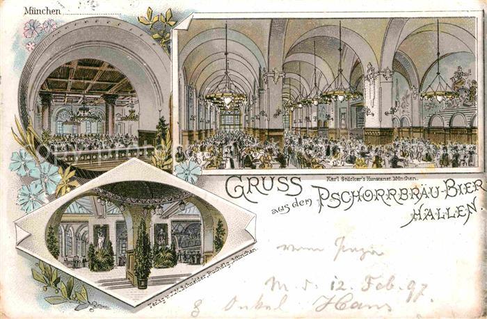 Muenchen Bayern Pschorrbraeu Bierhallen