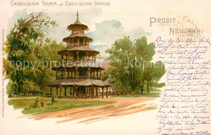 Muenchen Bayern Chinesischer Turm englischen Garten