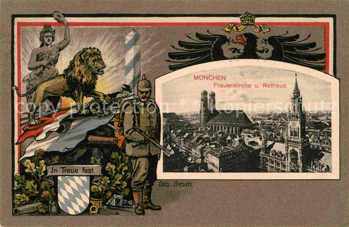 Muenchen Bayern Frauenkirche Rathaus