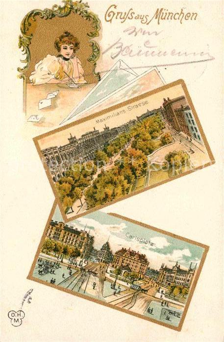 Muenchen Bayern Maximilians Strasse Carlsplatz