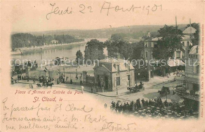 Saint-Cloud Paris Place Armes et Entree du Parc