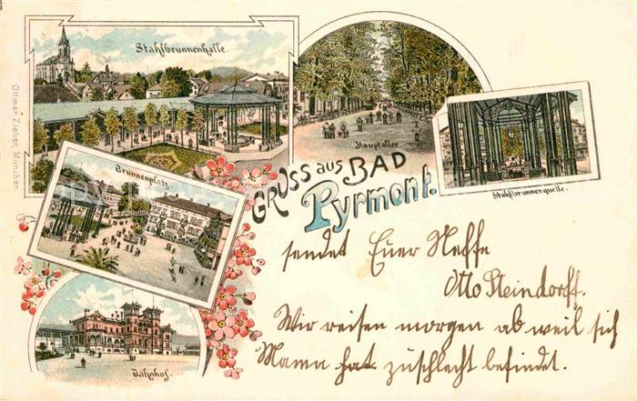 Bad Pyrmont Stahlbrunnenhalle Bahnhof Hauptallee