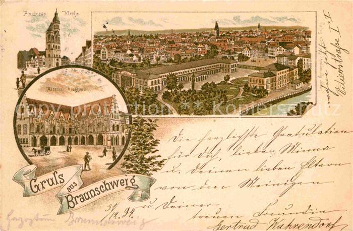 BRAUNSCHWEIG  CITY Rathaus Andreaskirche