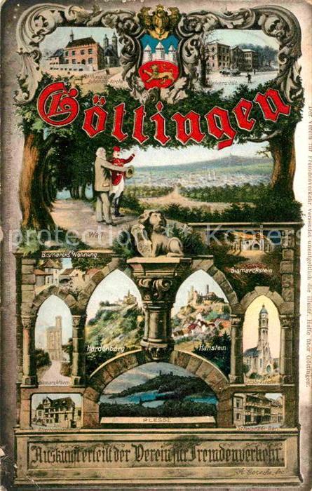 Goettingen Niedersachsen Rathaus Johanniskirche Unviersitaet Bismarcks Wohnung